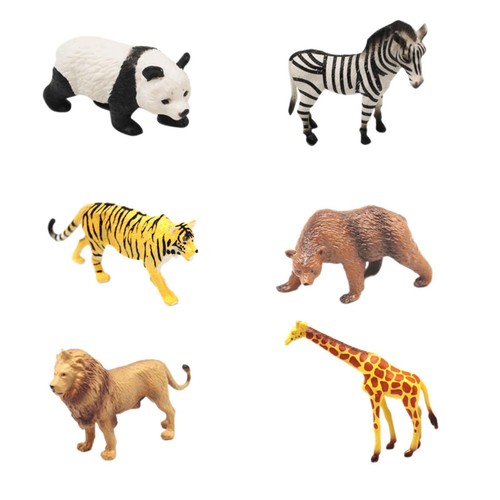 6pcs zoo animals figures - zoo,