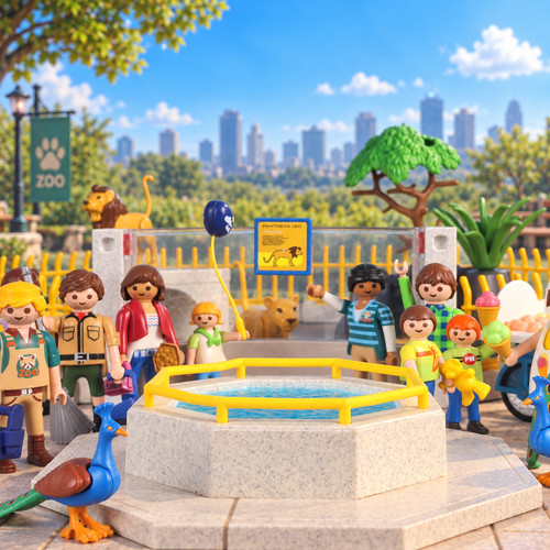 Playmobil zoo lion enclosure - playmobil,