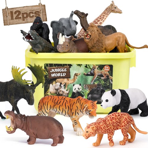 Safari animals figures - safari, figures,12pcs